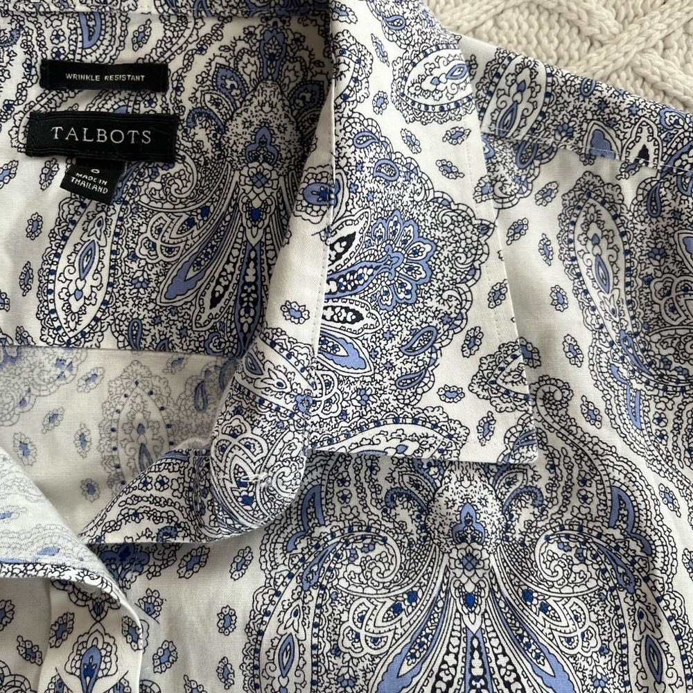 Talbots Unique Paisley Button-Up Shirt Women’s Size 6 - Picture 8 of 13